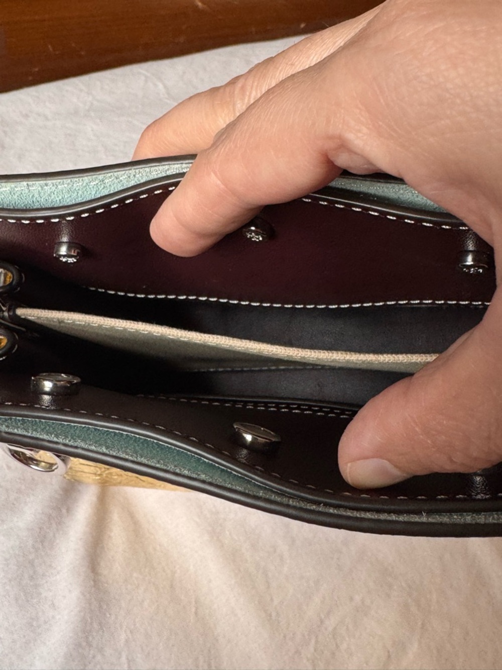 Tory Burch Radziwill Metallic Petite Double Bag - Picture 9 of 11